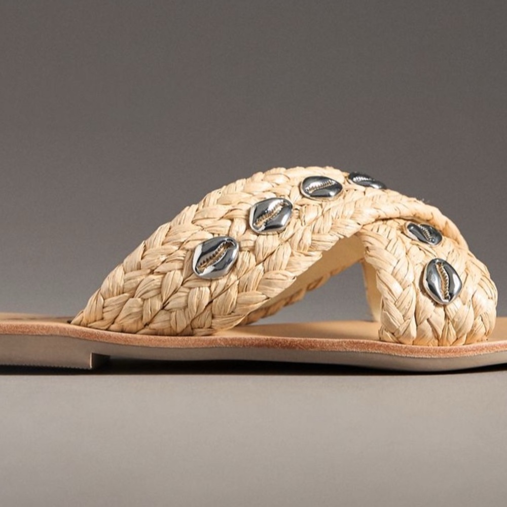 CAVERLEY Jenkin Shell Slide Sandals - Women's Size 7 - 7.5 (EU 38) - New In Box - Picture 10 of 10